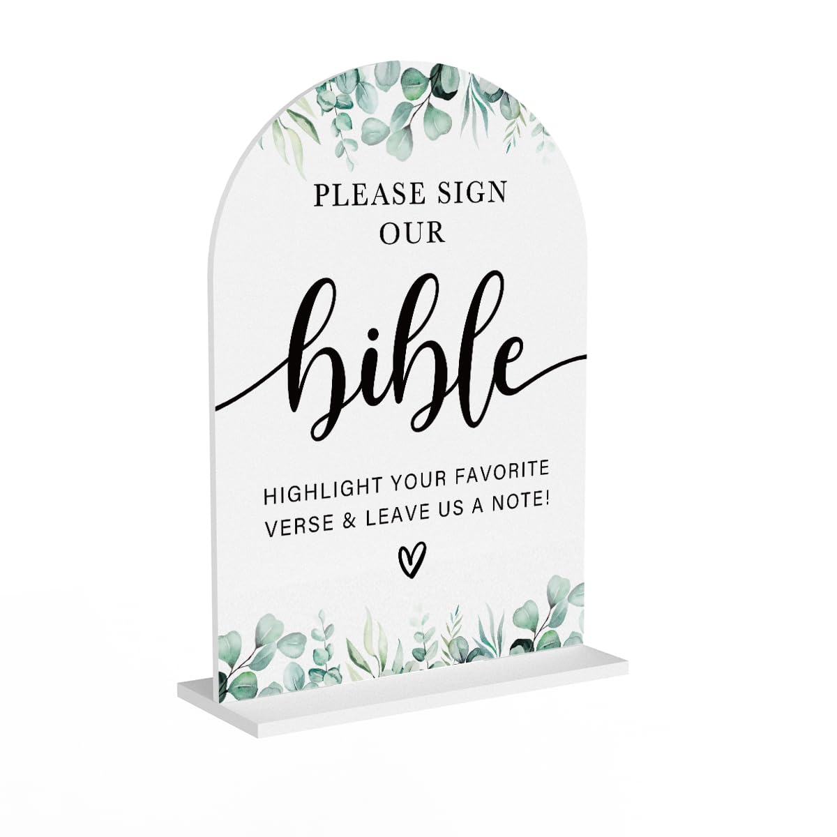 Acrylic Wedding Sign Bubble Send Off Signs for Ceremony Modern Calligraphy Arch Acrylic Table Top Signs for Wedding Reception and Event Party Table Decor (White Eucalyptus Leaves) BST326L