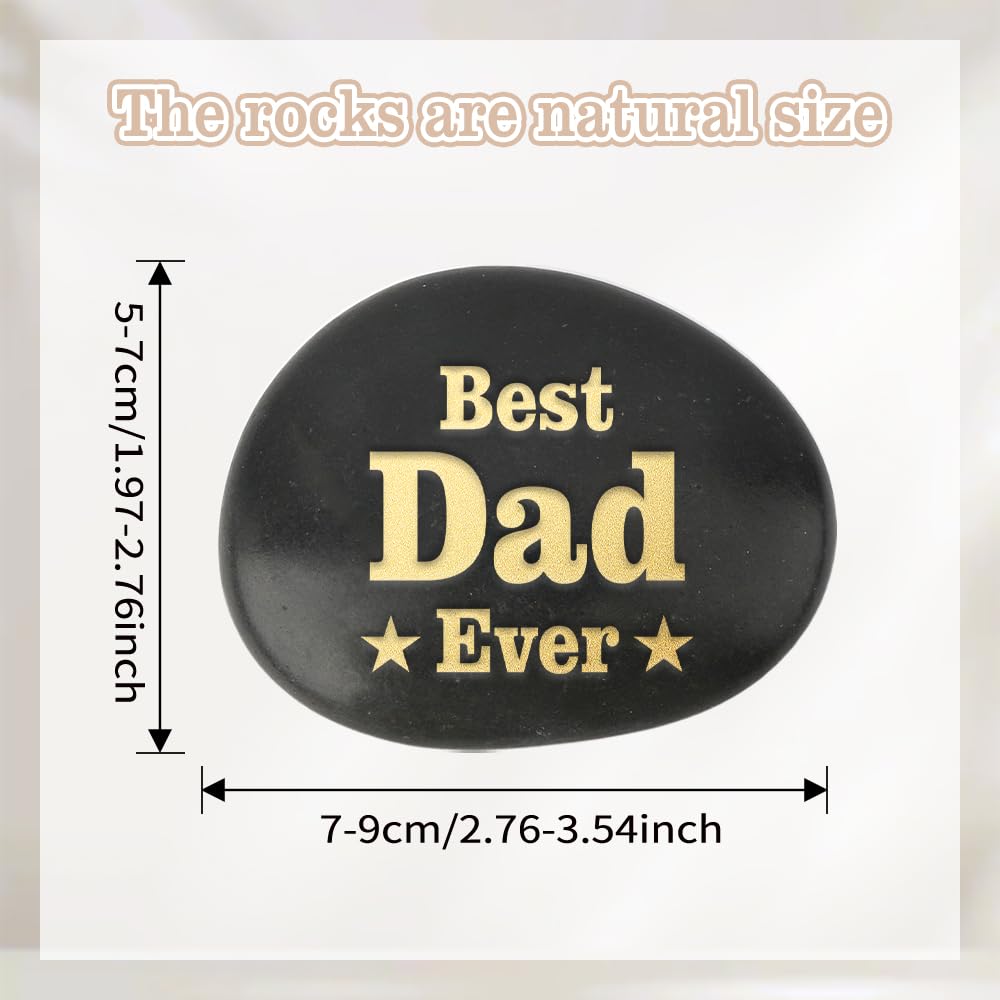 Dad Fathers' Day Gift for Father Daddy Best Dad Ever Rock Engraved Pebble Gifts Birthday Father's Day Valentines Presents Ideas Decorations BST220