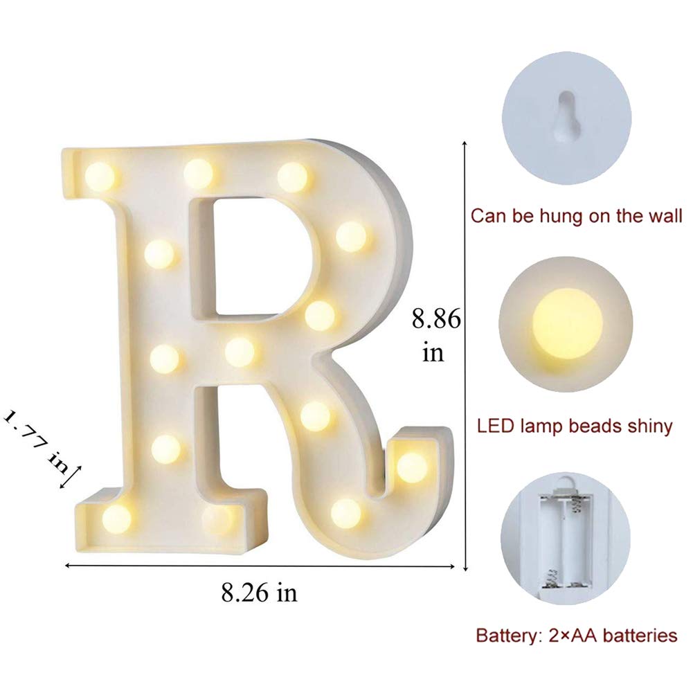 MUMUXI Marquee Light Up Letters | Large Light Up Numbers | Battery Powered and Bright with Every Letter of the Alphabet | For Wedding, Birthday, Party, Celebration, Christmas or Home Decoration (0) BST220