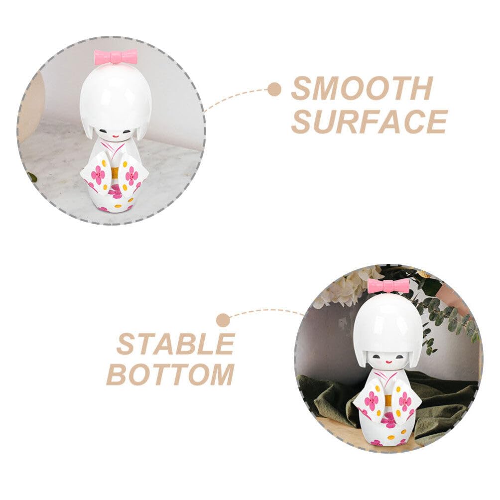 STOBAZA Japanese Kimono Doll Ornament 4.40In Collectible Figurine for Home Decor Tabletop Asian Style Decoration BST202