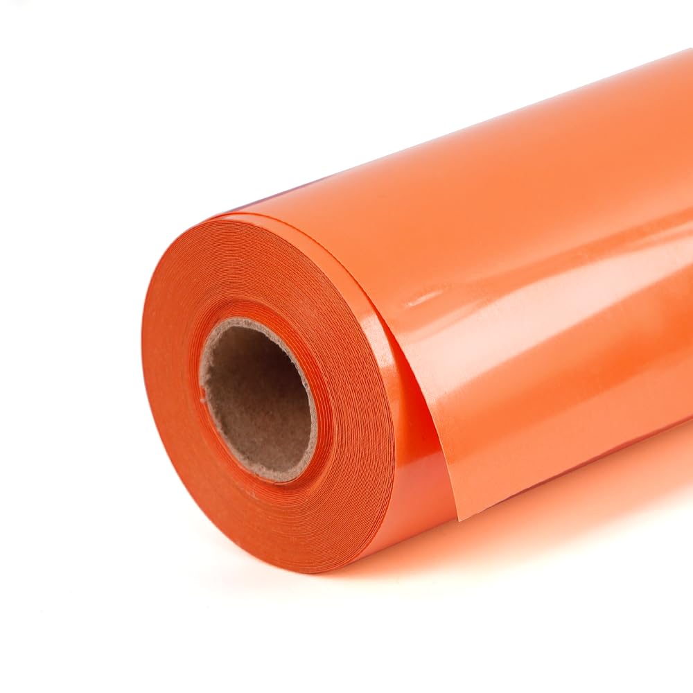 Golden Heat Transfer Vinyl Rolls 12 Inch by 12feet Roll HTV Iron on Vinyl DIY for T-Shirt Easy to Cut & Weed for Heat Vinyl Design Glossy (12Ft, Golden) WN420