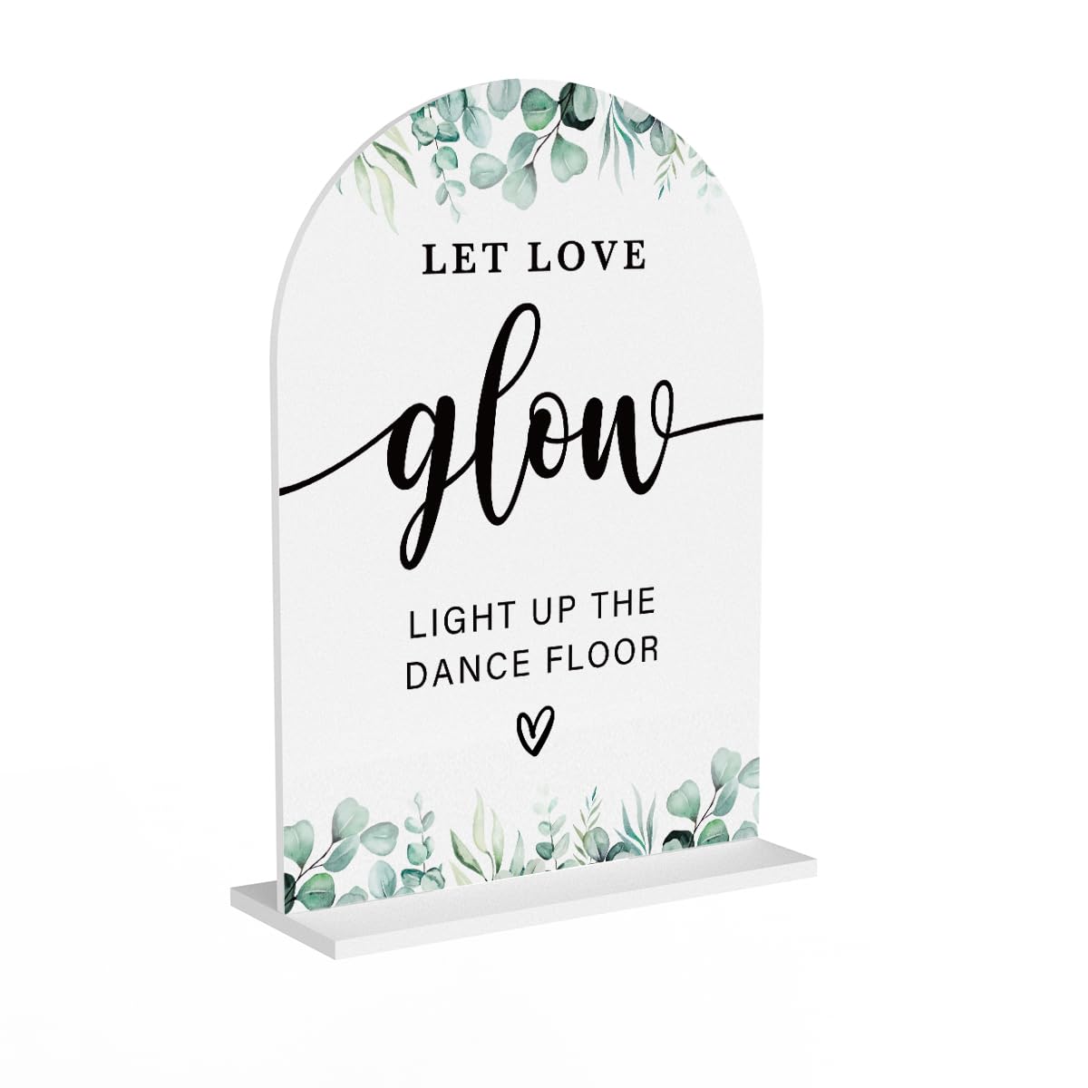 Acrylic Wedding Sign Bubble Send Off Signs for Ceremony Modern Calligraphy Arch Acrylic Table Top Signs for Wedding Reception and Event Party Table Decor (White Eucalyptus Leaves) BST326L