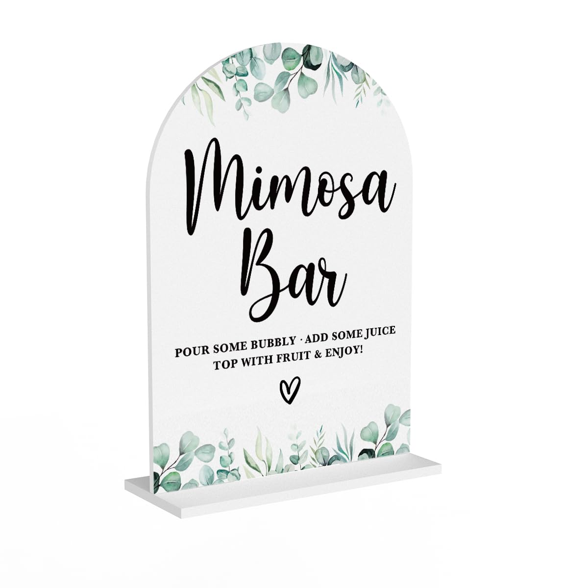 Acrylic Wedding Sign Bubble Send Off Signs for Ceremony Modern Calligraphy Arch Acrylic Table Top Signs for Wedding Reception and Event Party Table Decor (White Eucalyptus Leaves) BST326L