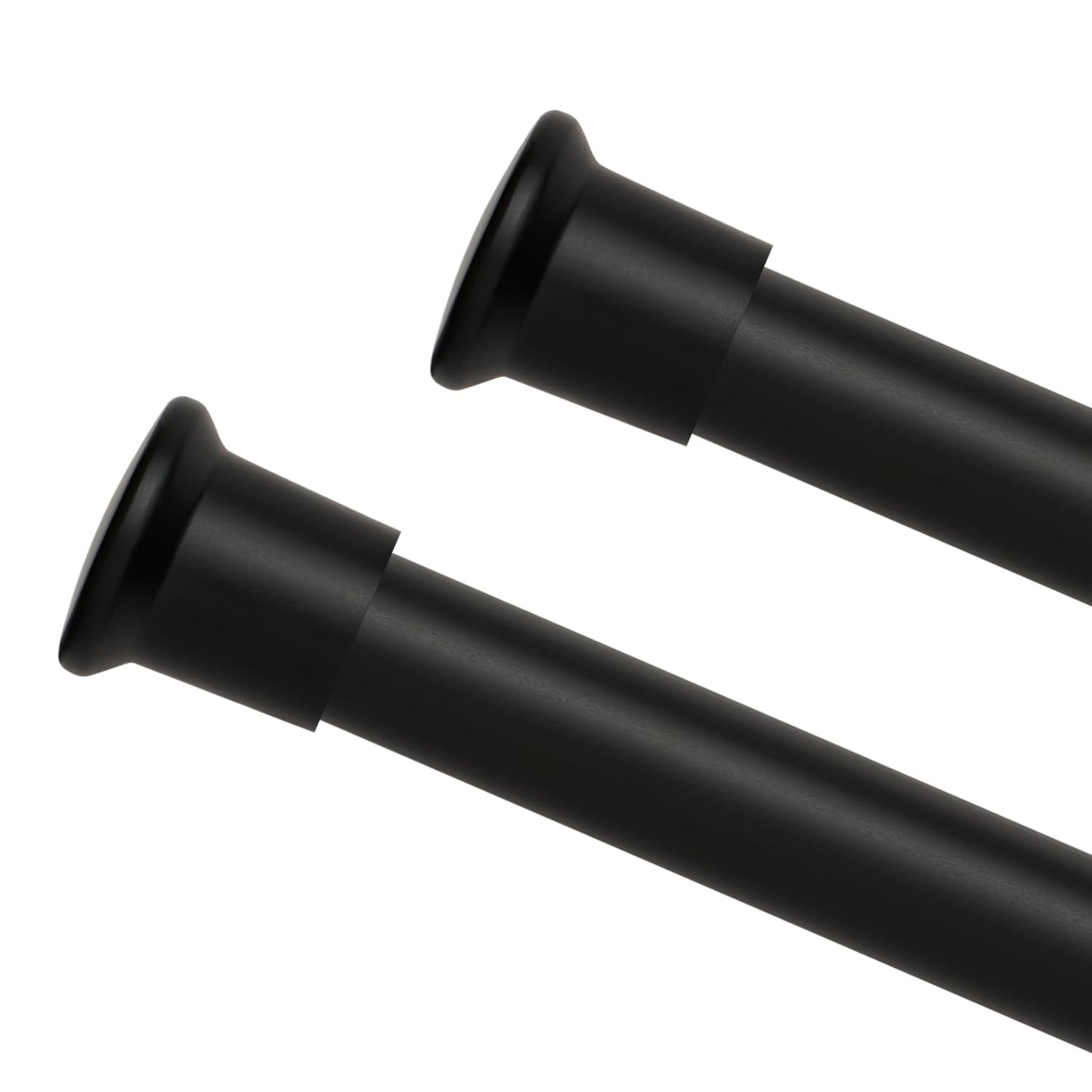 Curtain Rods for Windows 30 to 55 inches,Adjustable Curtain Rods,Easy Install，Black BST220