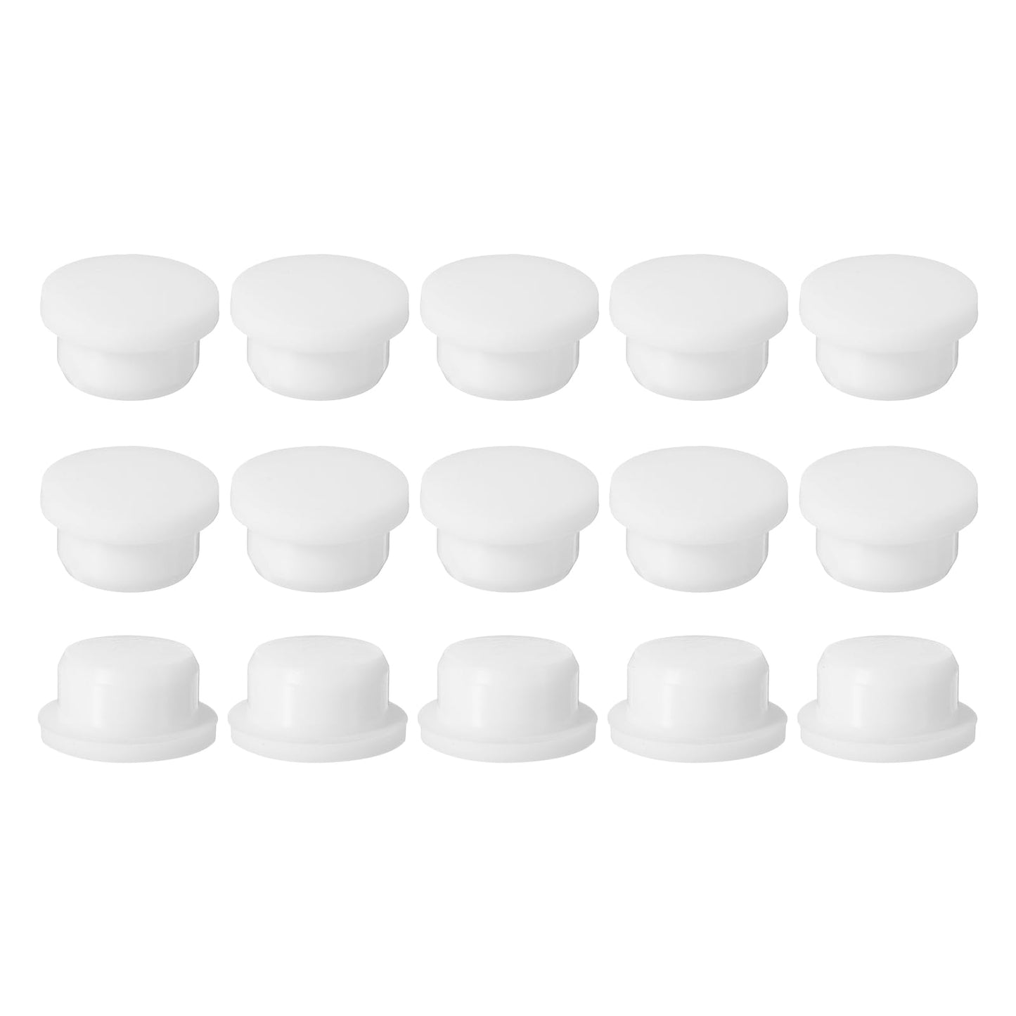 uxcell 15Pcs Silicone Hole Plug, Waterproof Solid T-Shaped Rubber Stoppers Bottle Seal Tube Pipe Plugs End Cap for 5.8mm/0.23" Hole for Bathtub Bottle, 0.31" Plug Height, Black BST326L