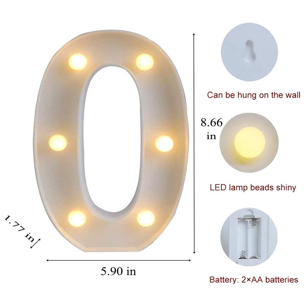 MUMUXI Marquee Light Up Letters | Large Light Up Numbers | Battery Powered and Bright with Every Letter of the Alphabet | For Wedding, Birthday, Party, Celebration, Christmas or Home Decoration (0) BST220