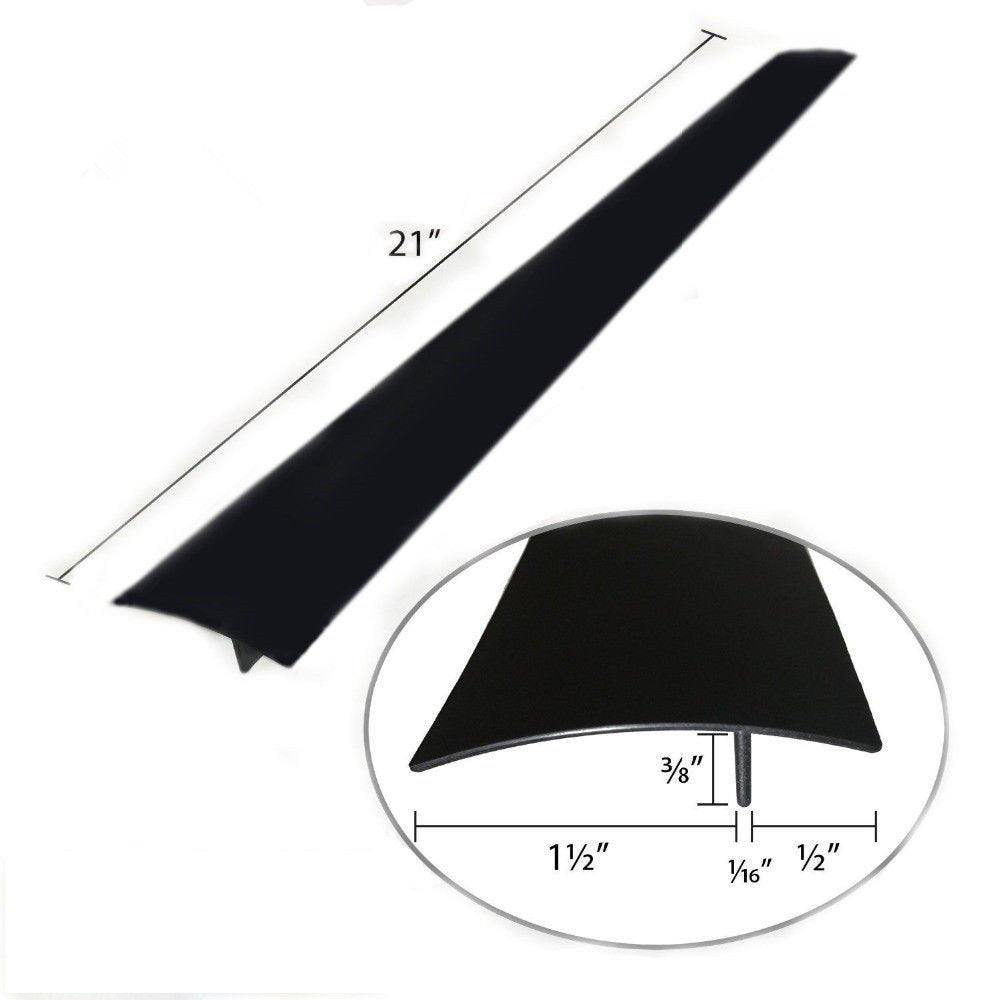 Stove Gap Covers (2 Pack), Easy to Clean Gap Fillers Between Counters and Stovetops, Oven, Washer，Furniture Easy to Install Heat Resistant, Black 25 Inches BST220