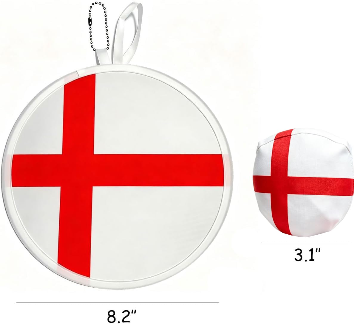 2026 World Cup Canada Flag Folding Hand Fans 3 PCS, 8.2" Fabric Round Foldable Fans with Matching Storage Pouches, Portable Hanging Fans for Game Day and Party Canada BST220