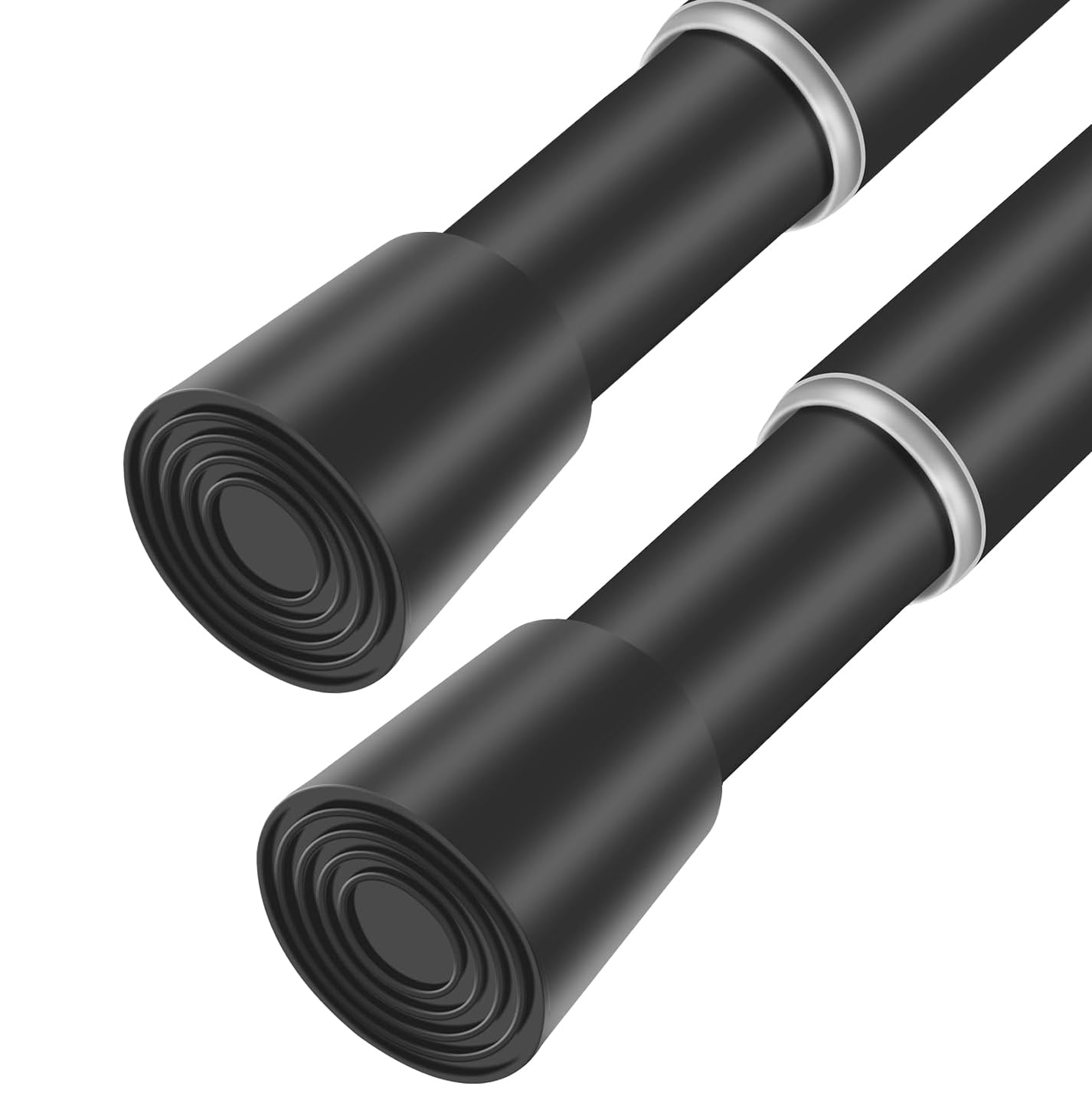 Silver Grey Adjustable Shower Curtain Rod 28-52 Inches 1pc, 7/8" Diameter Anti-slip Heavy Duty Tension Spring Curtain Rod No Drill for Windows Bathroom Kitchen Closet Doorway 22TD28-52SL BST202