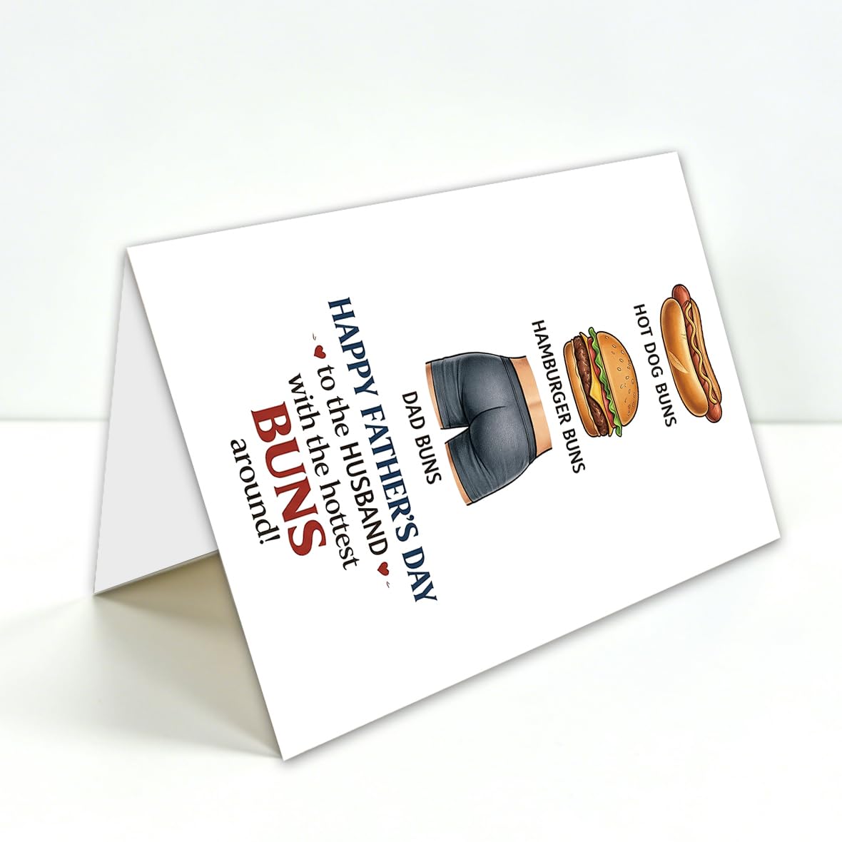 Memorial Fathers Day Card for Husband, Fathers Day Card for Husband in Heaven, Sympathy Fathers Day Gift, with Kraft Envelope and Gold Seal Sticker BST220