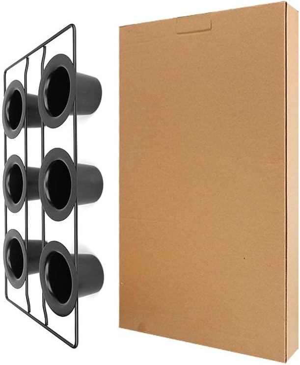 Carbon Steel Non-Stick Baking Mold, 6 Cups,Muffin and Cupcake for Baking with Metal Reinforced Frame WN420