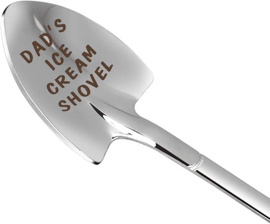 Dad Gifts - Gifts for dad from Daughter. Father Day Gifts for dad Ice Cream Spoon Scoop for Ice Cream Lovers, Father birthday Gifts Funny Engraved Stainless Steel Shovel WN420