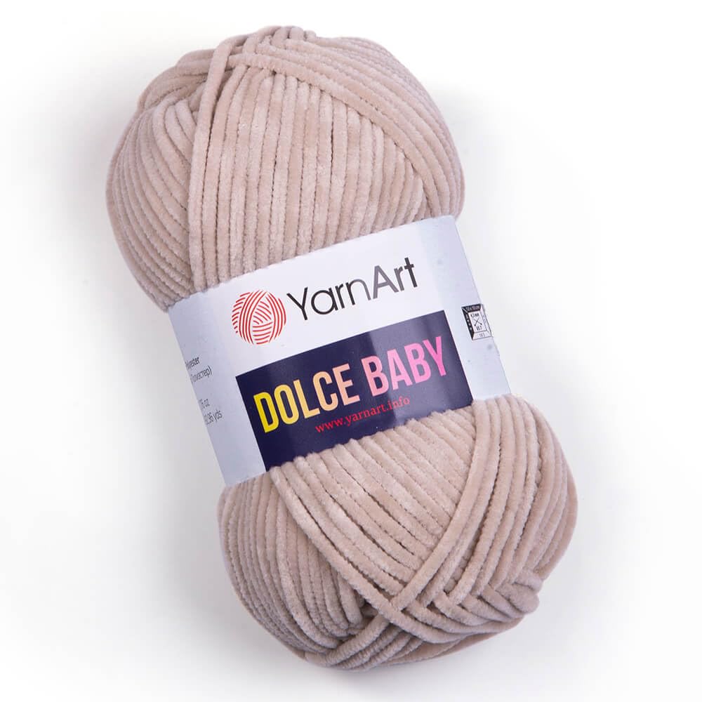 Yarnart Dolce Baby Yarn Soft Chenille Velvet Medium Blanket Amigurumi Yarn 50 Gram (1.76 oz) 93 Yards (850) BST220