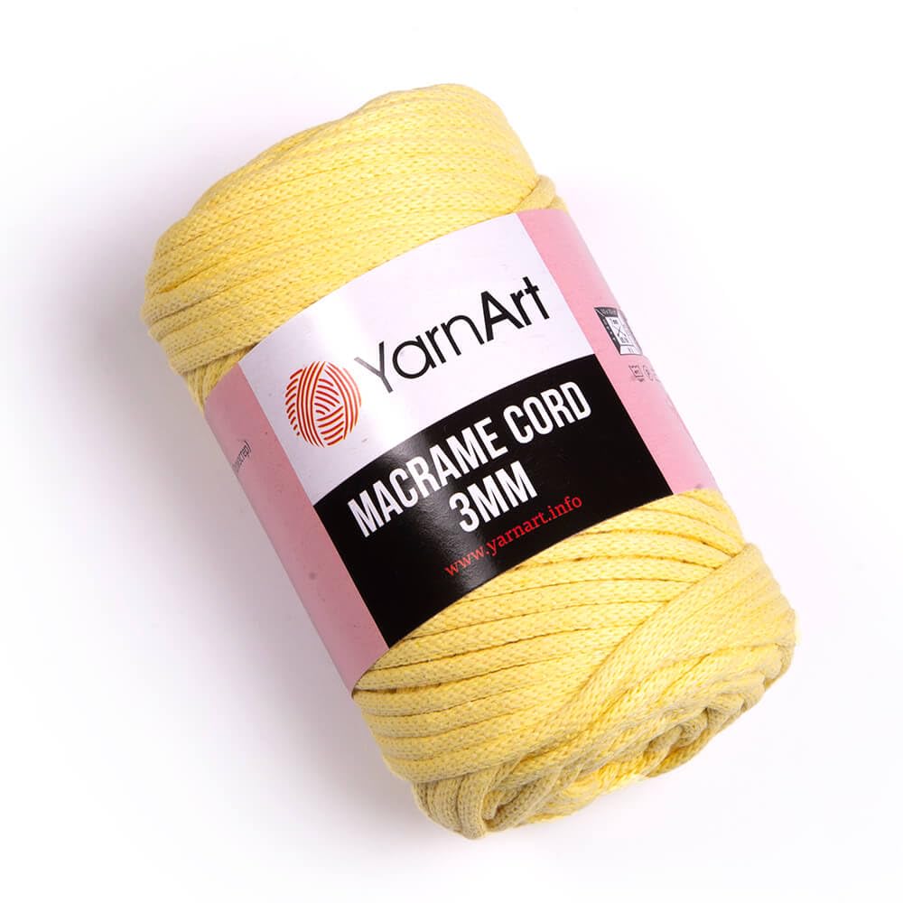 YarnArt Macrame Cord 3mm - Macrame Rope for Crafting, Knotting, Wall Hangings, and Home Decor - 60% Cotton 40% Viscose & Polyester, Soft and Durable (759-FOREST Green) BST220