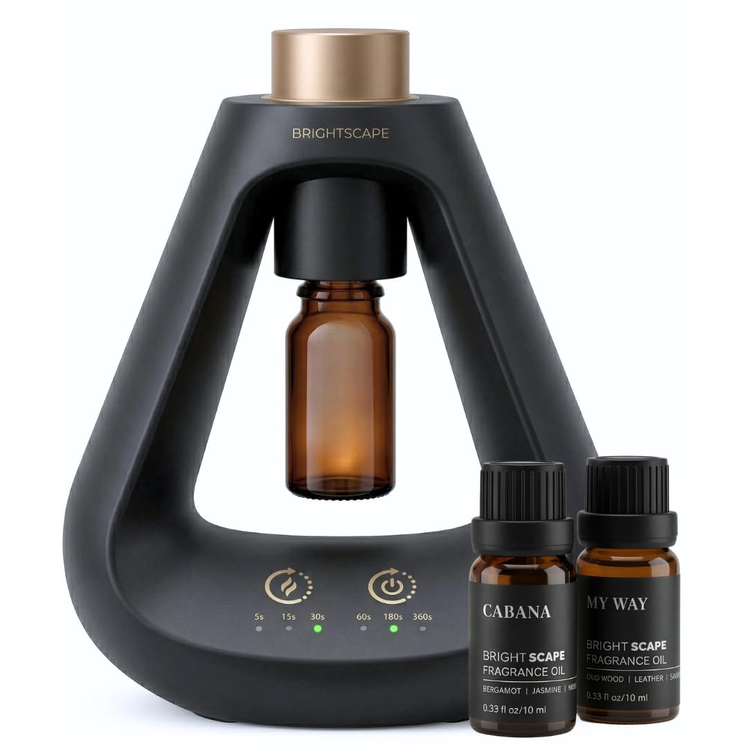 Apex Waterless Essential Oil Diffuser - Cold Air Nebulizing Aromatherapy Diffuser for Home & Office | No Water, No Heat, No Residue | 9 Precision Scent Settings | Pristine White BST220
