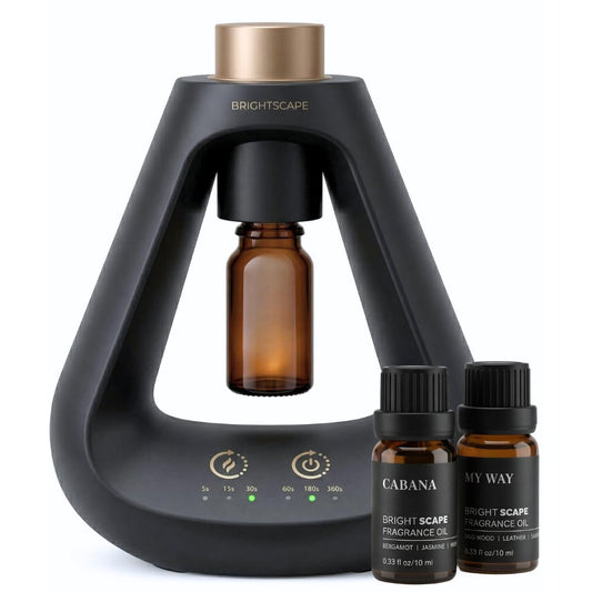 Apex Waterless Essential Oil Diffuser - Cold Air Nebulizing Aromatherapy Diffuser for Home & Office | No Water, No Heat, No Residue | 9 Precision Scent Settings | Pristine White BST220