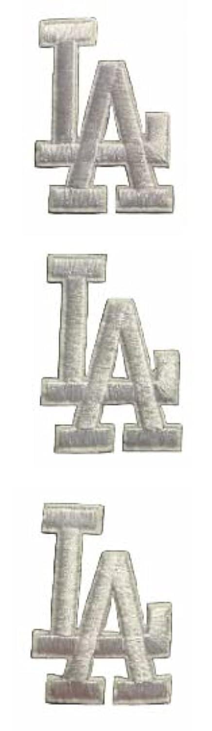 Iron-On Los Angeles Letter Patch, Stars & Stripes, 2.25 x 1.5 in, 3-Pack BST220