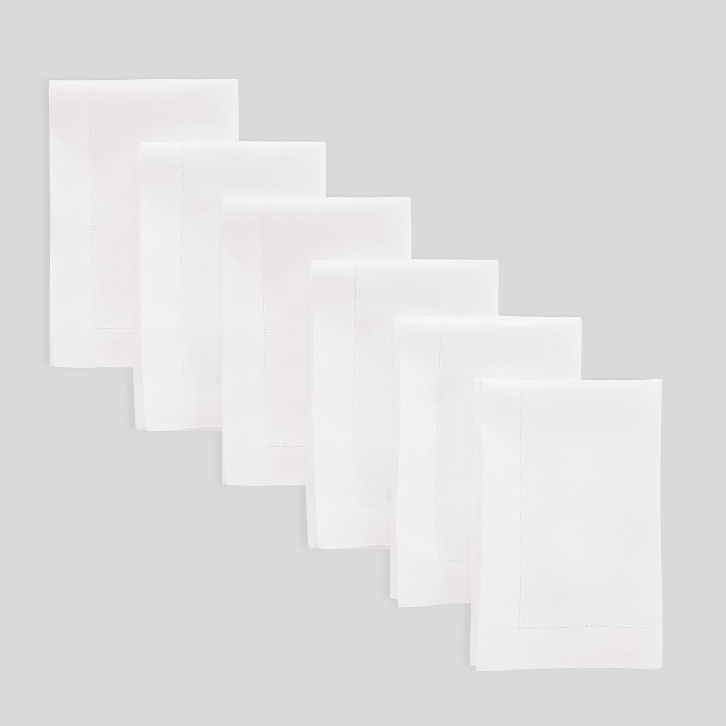 Solino Home 100% Linen Square Placemats White, Fete 14 x 14 in, Set of 4 | Square Table Mats square place settings for daily and festive dining; neatly mitered corners; Pure Linen; OEKO-TEX Certified BST326SOLH