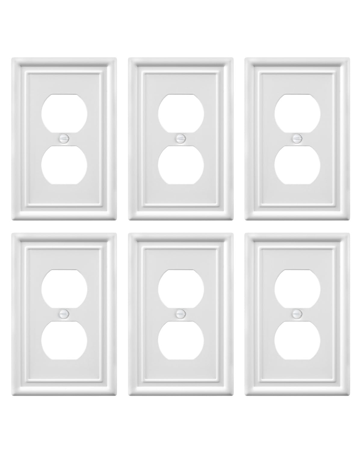 Decorative Metal Wall Plates, Switch Plates Outlet Covers (Off White/1 Decorator 4 Pack) WN420