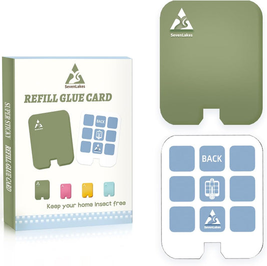 36 Pcs Sticky Refill Glue Cards, Compatible with Safer Home SH502, Dynatrap DT3005W-DS3, DT23005-06, Targets Moth, Fly, Mosquito, Gnat and More, Safe and Super Sticky (Matcha Green) WN420