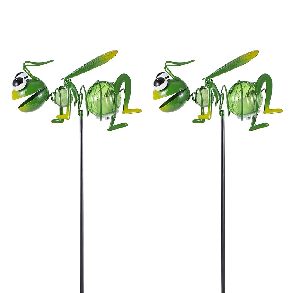 Viveta Garden Solar Lights Decorative, 2 Pack Metal Peacock Solar Lights Stake for Outdoor Garden Patio Yard Lawn Decorations