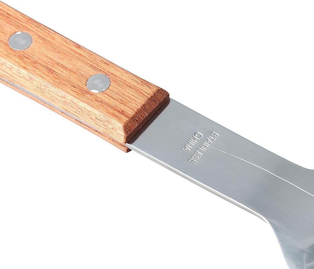 Ice Cream Scoop Stainless Steel Ice Cream Shovel with Wooden Handle Dessert Spade Butter Cutter Flat Ice Cream Metal Spade for Dining Kitchen Utensil, Home Commercial BST220