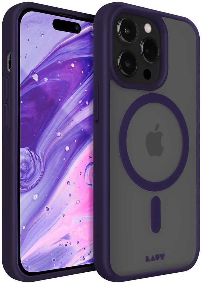 LAUT - HUEX Protect case Compatible with MagSafe for iPhone 14 Pro Max (6.7") - Dark Purple WN420