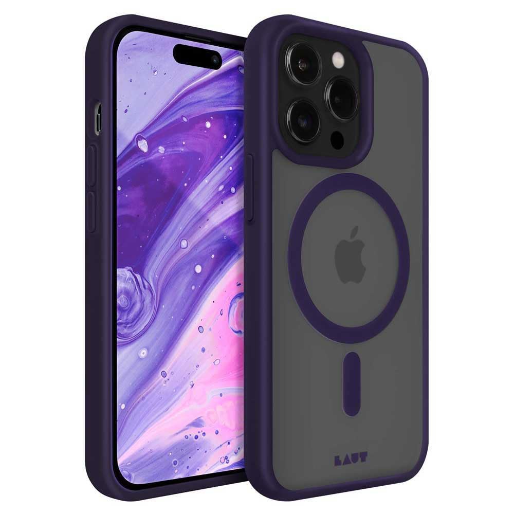 LAUT - HUEX Protect case Compatible with MagSafe for iPhone 14 Pro Max (6.7") - Dark Purple WN420