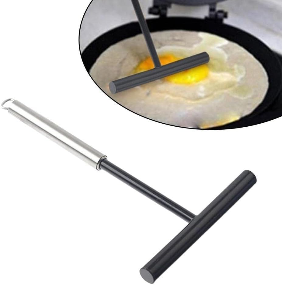 2 Pack T Shape Stainless Steel Batter Spreader Scraper with Hanging Hole Non Stick Dough Batter Spreader Spatula Crepe Making Tool for Restaurant BST220