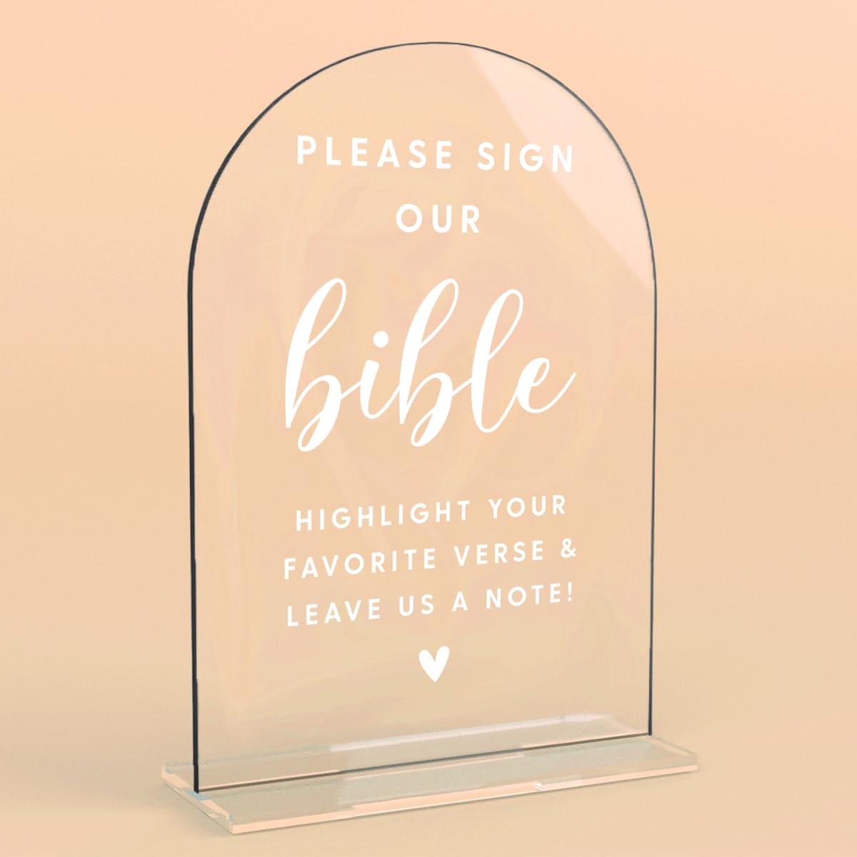 Acrylic Wedding Signs, Bridal Shower Decorations, Modern Arched Round Top Acrylic Table Top Sign with Holder for Wedding Reception Party Dinner - Can't Wait to See What Develops (Clear) BST326L