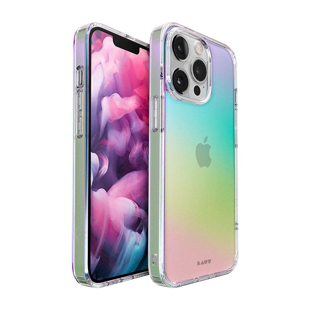 LAUT - Holo case Compatible with iPhone 13 Pro Max (6.7") | Iridescent Shine | Crystal Clear Casing | Easy Click Buttons • Midnight WN420