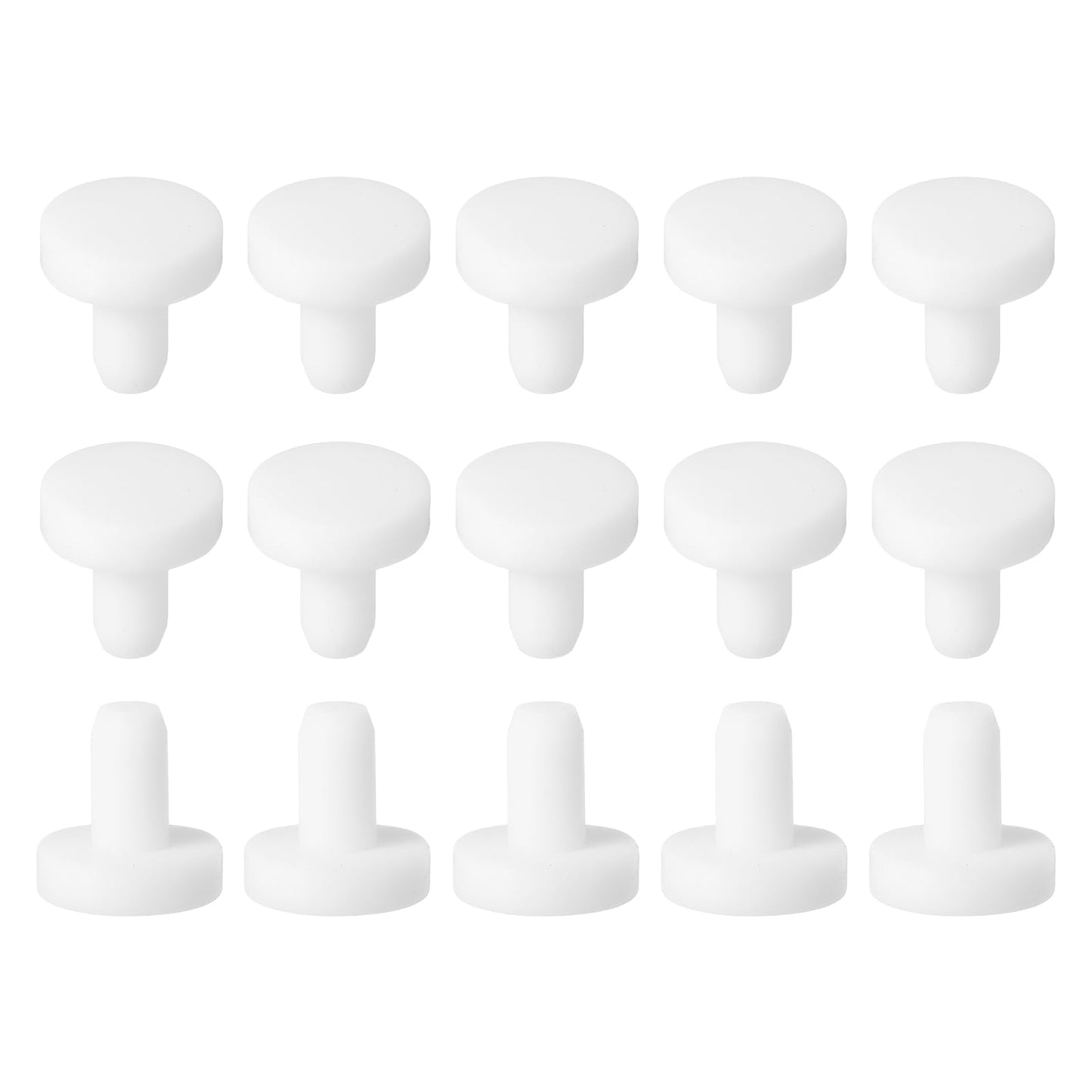 uxcell 15Pcs Silicone Hole Plug, Waterproof Solid T-Shaped Rubber Stoppers Bottle Seal Tube Pipe Plugs End Cap for 5.8mm/0.23" Hole for Bathtub Bottle, 0.31" Plug Height, Black BST326L