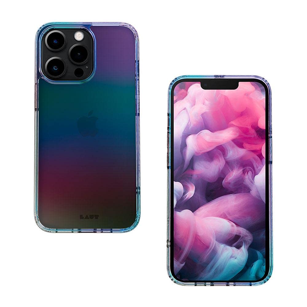 LAUT - Holo case Compatible with iPhone 13 Pro Max (6.7") | Iridescent Shine | Crystal Clear Casing | Easy Click Buttons • Midnight WN420