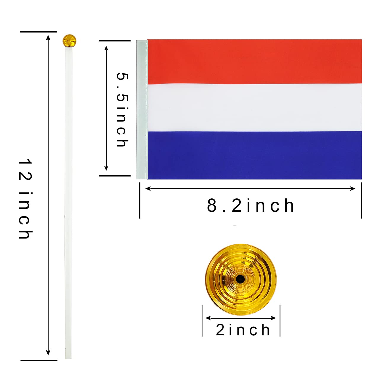 WXTWK 12 Pack Korea Flag Korean Desk Flag Small Mini Korean Table Flags With Stand Base,Home Office Festival Events Celebration Decorations BST202