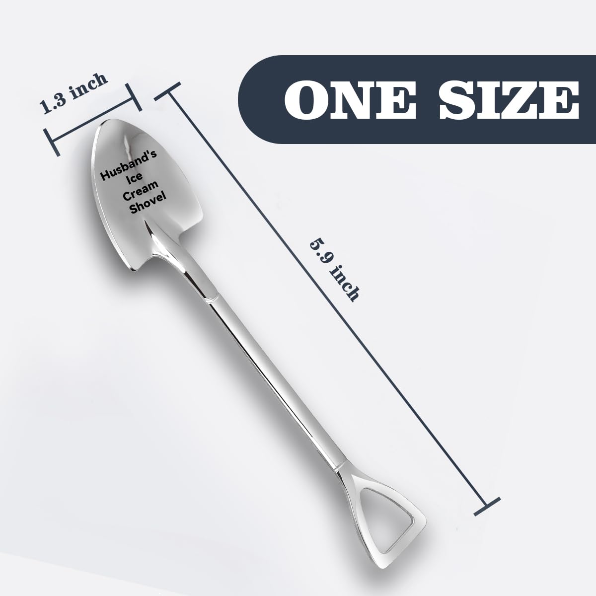 Dad Gifts - Gifts for dad from Daughter. Father Day Gifts for dad Ice Cream Spoon Scoop for Ice Cream Lovers, Father birthday Gifts Funny Engraved Stainless Steel Shovel WN420