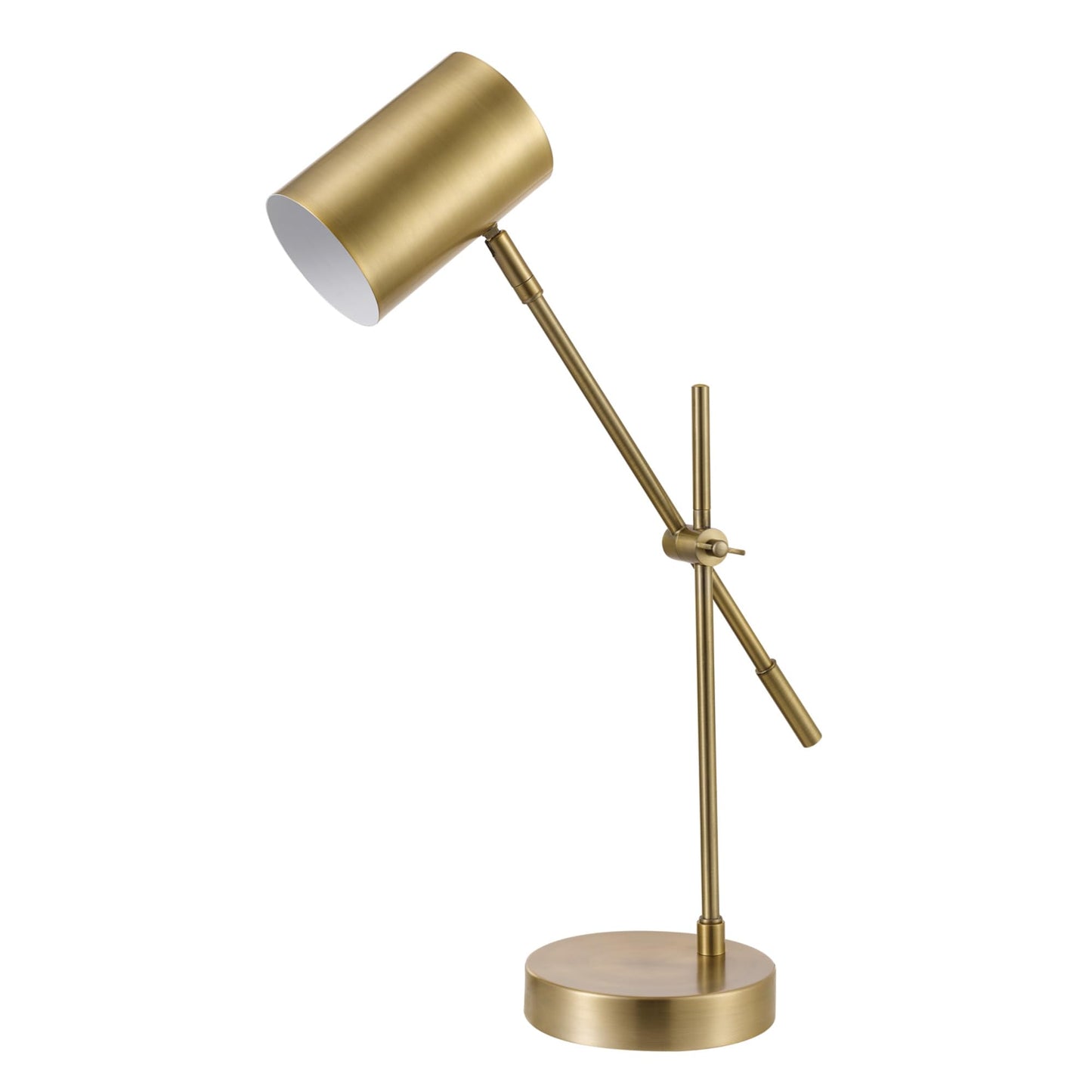 Globe Electric x Novogratz 52887 18" Desk Lamp, Matte Brass Finish, Adjustable Height N25