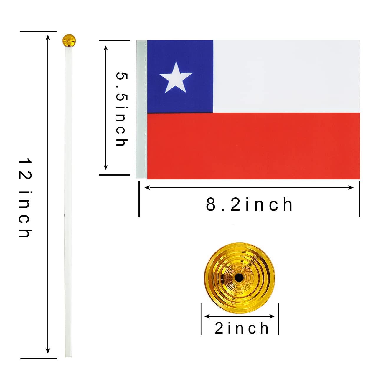 WXTWK 12 Pack Korea Flag Korean Desk Flag Small Mini Korean Table Flags With Stand Base,Home Office Festival Events Celebration Decorations BST202