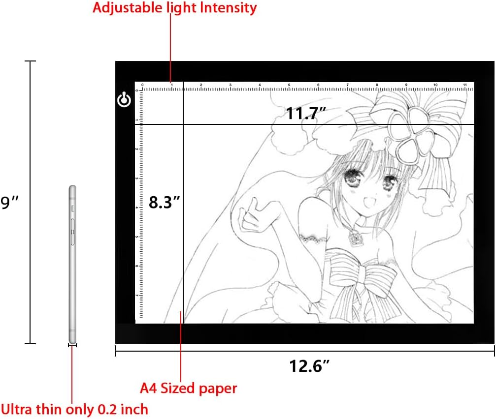 LitEnergy A4 LED Copy Board Light Tracing Box RD12