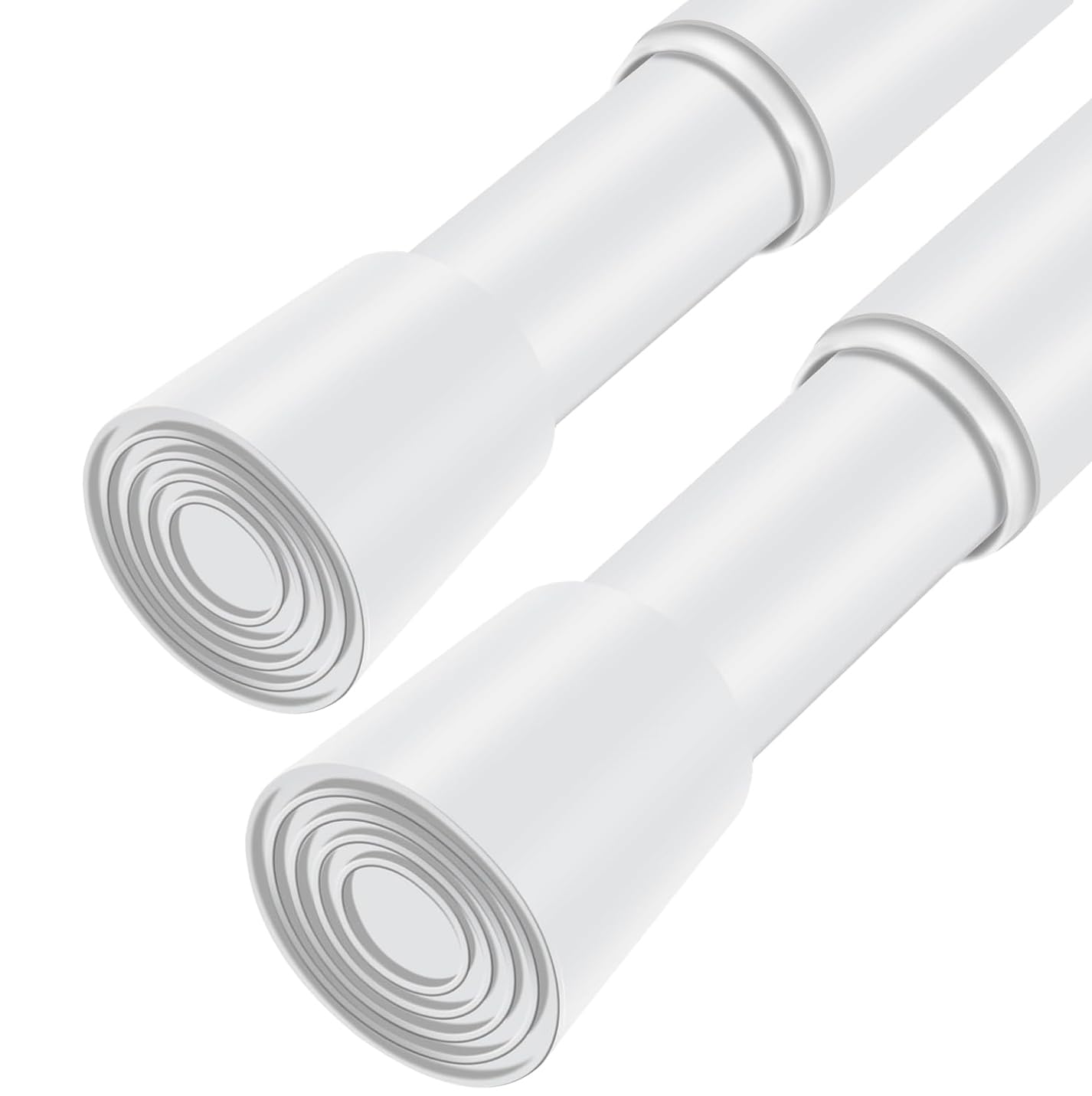 Silver Grey Adjustable Shower Curtain Rod 28-52 Inches 1pc, 7/8" Diameter Anti-slip Heavy Duty Tension Spring Curtain Rod No Drill for Windows Bathroom Kitchen Closet Doorway 22TD28-52SL BST202