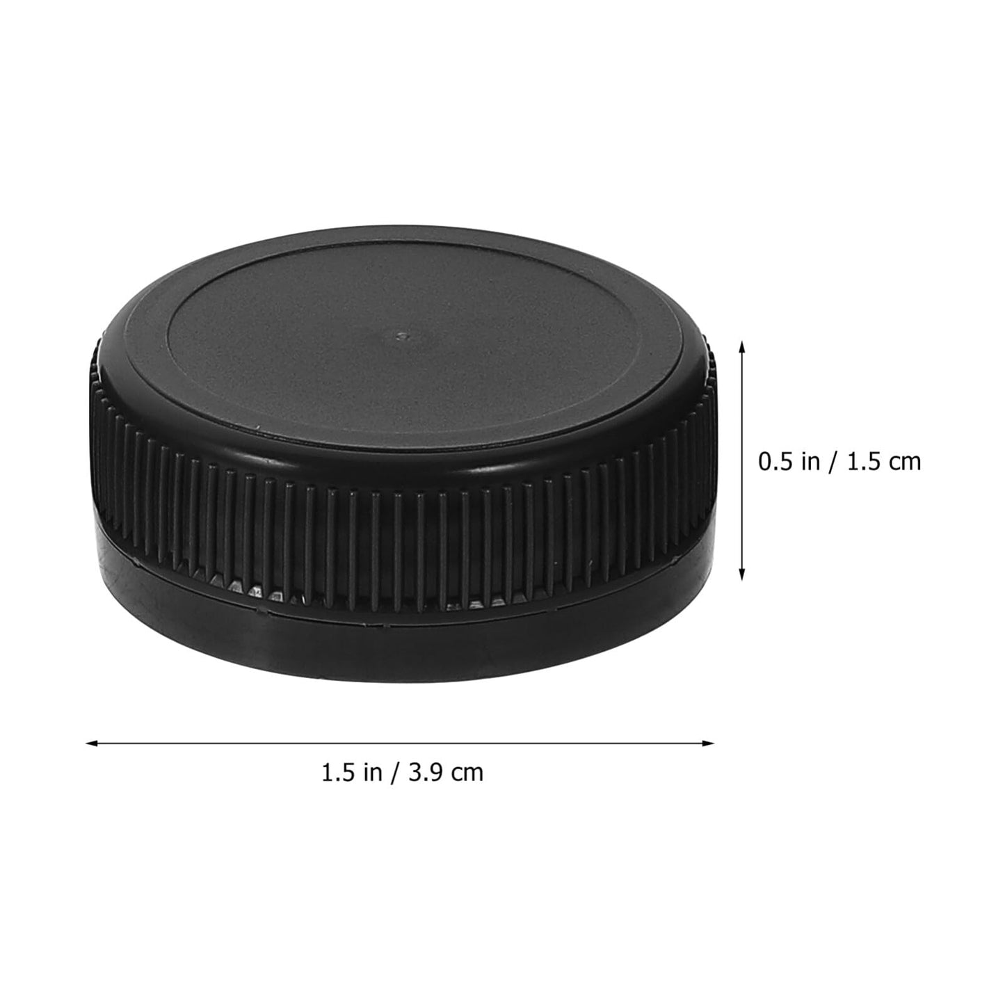 100Pack White Plastic Bottle Caps, 38mm (1.53") Replacement Lids, Leak-Free Screw-on Caps for Juice, Milk, Water Bottles Tops and Diy Crafts BST202