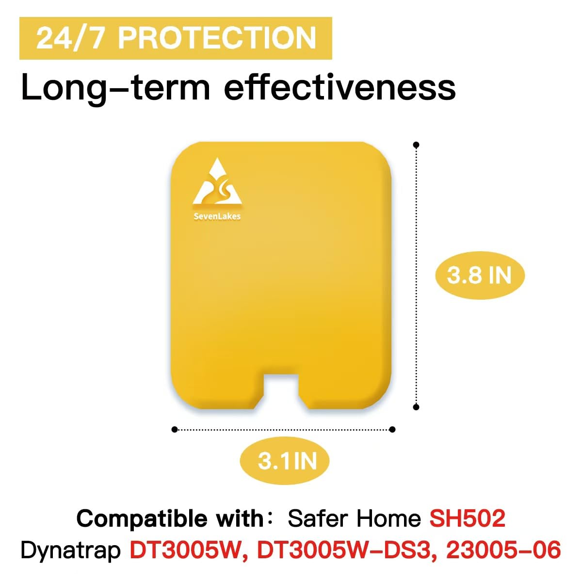 36 Pcs Sticky Refill Glue Cards, Compatible with Safer Home SH502, Dynatrap DT3005W-DS3, DT23005-06, Targets Moth, Fly, Mosquito, Gnat and More, Safe and Super Sticky (Matcha Green) WN420