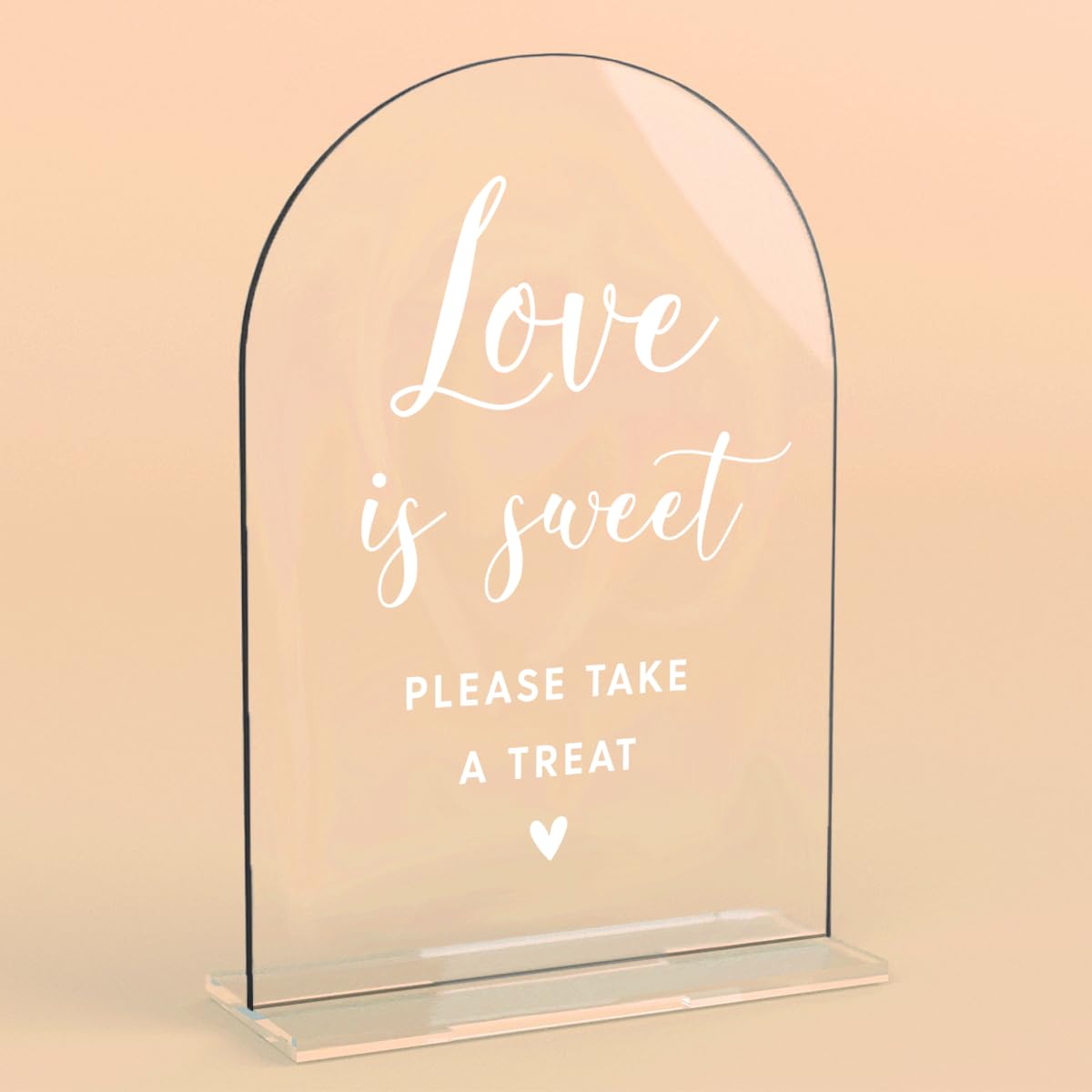 Acrylic Wedding Signs, Bridal Shower Decorations, Modern Arched Round Top Acrylic Table Top Sign with Holder for Wedding Reception Party Dinner - Can't Wait to See What Develops (Clear) BST326L