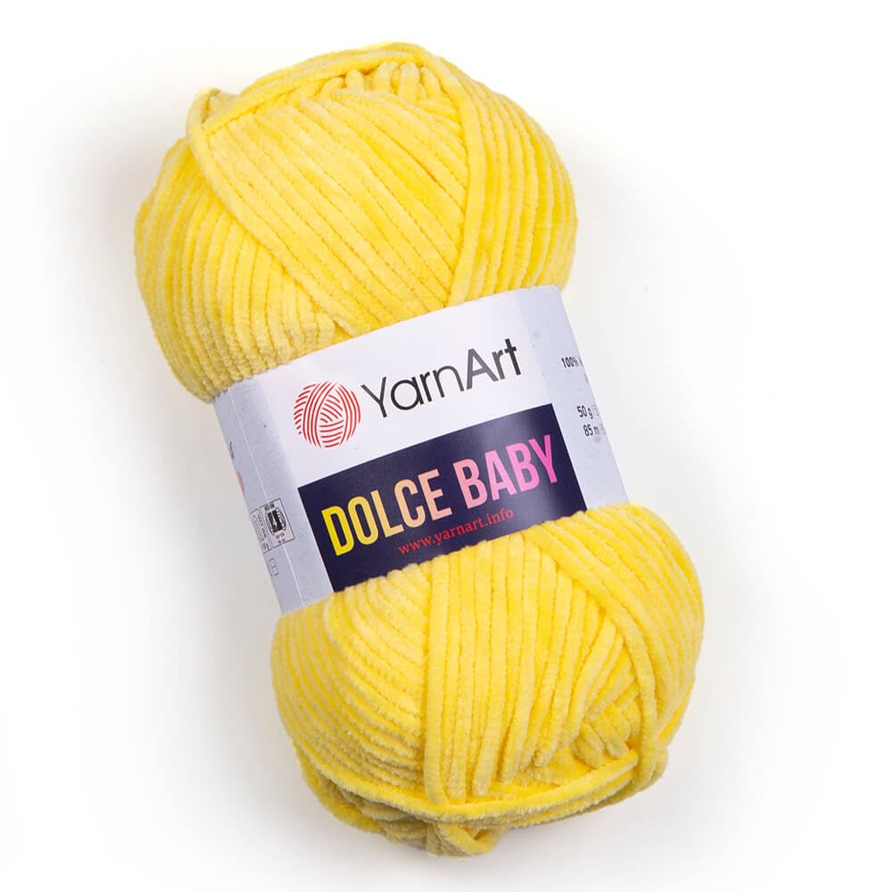 Yarnart Dolce Baby Yarn Soft Chenille Velvet Medium Blanket Amigurumi Yarn 50 Gram (1.76 oz) 93 Yards (850) BST220