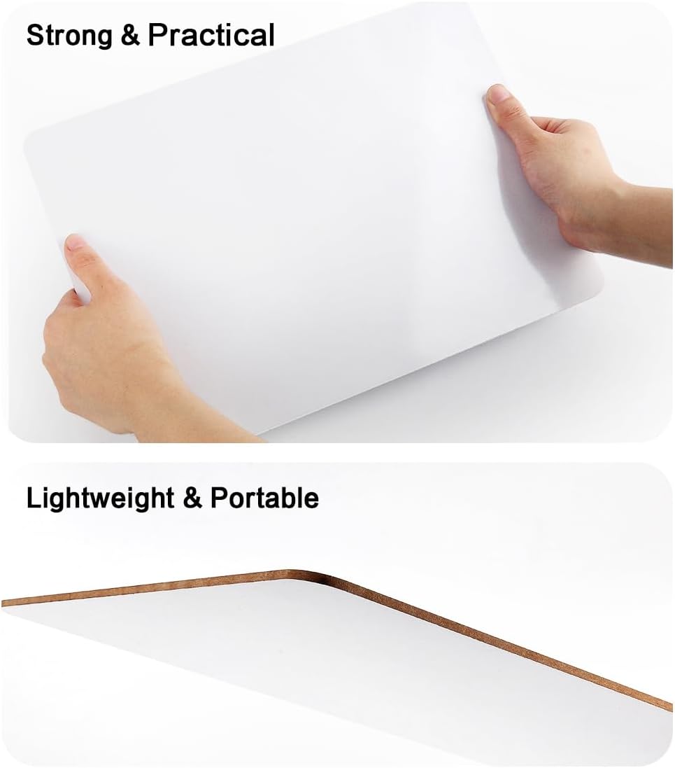 Dry Erase Lapboards, HERKKA 32 Pack Double Sided Dry Erase Lap Boards 9 x 12.5 Inch Small Dry Erase Boards for Students Classroom Teacher Supplies DD1210
