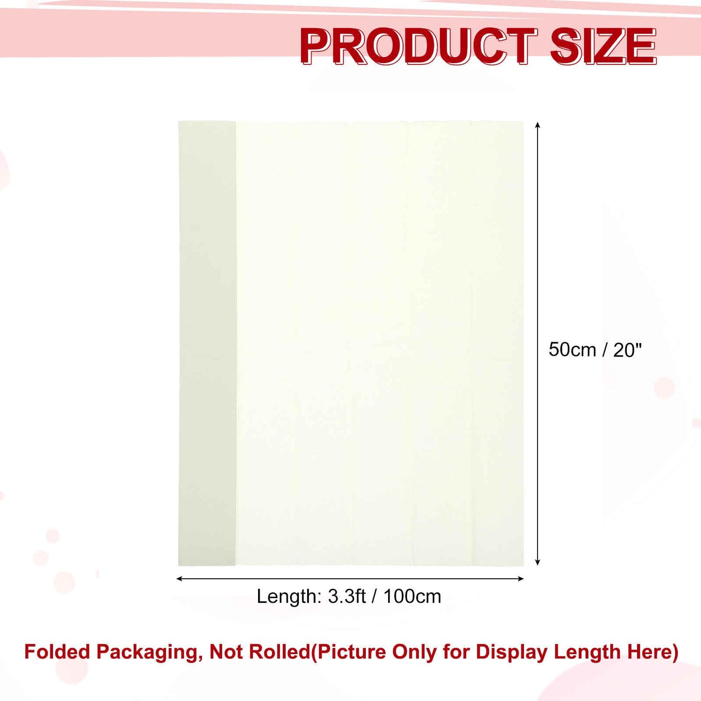 MECCANIXITY Crepe Paper Roll 7.5ft Long 20 Inch Wide for Wedding Ceremony Various Large Festivals Decoration, Light Champagne BST326L