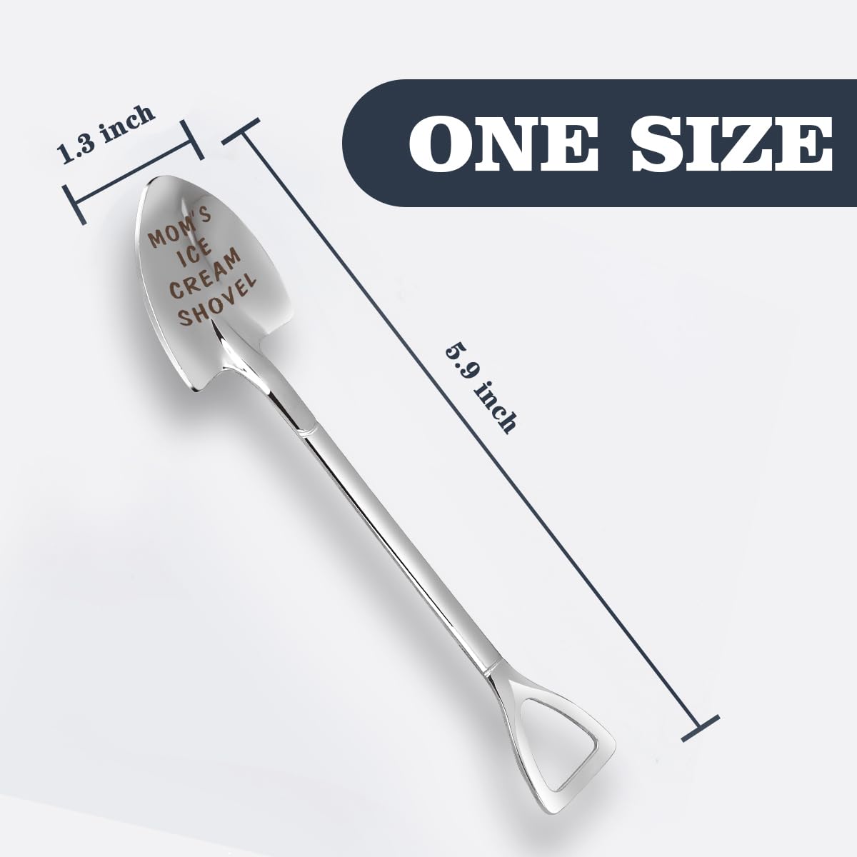 Dad Gifts - Gifts for dad from Daughter. Father Day Gifts for dad Ice Cream Spoon Scoop for Ice Cream Lovers, Father birthday Gifts Funny Engraved Stainless Steel Shovel WN420