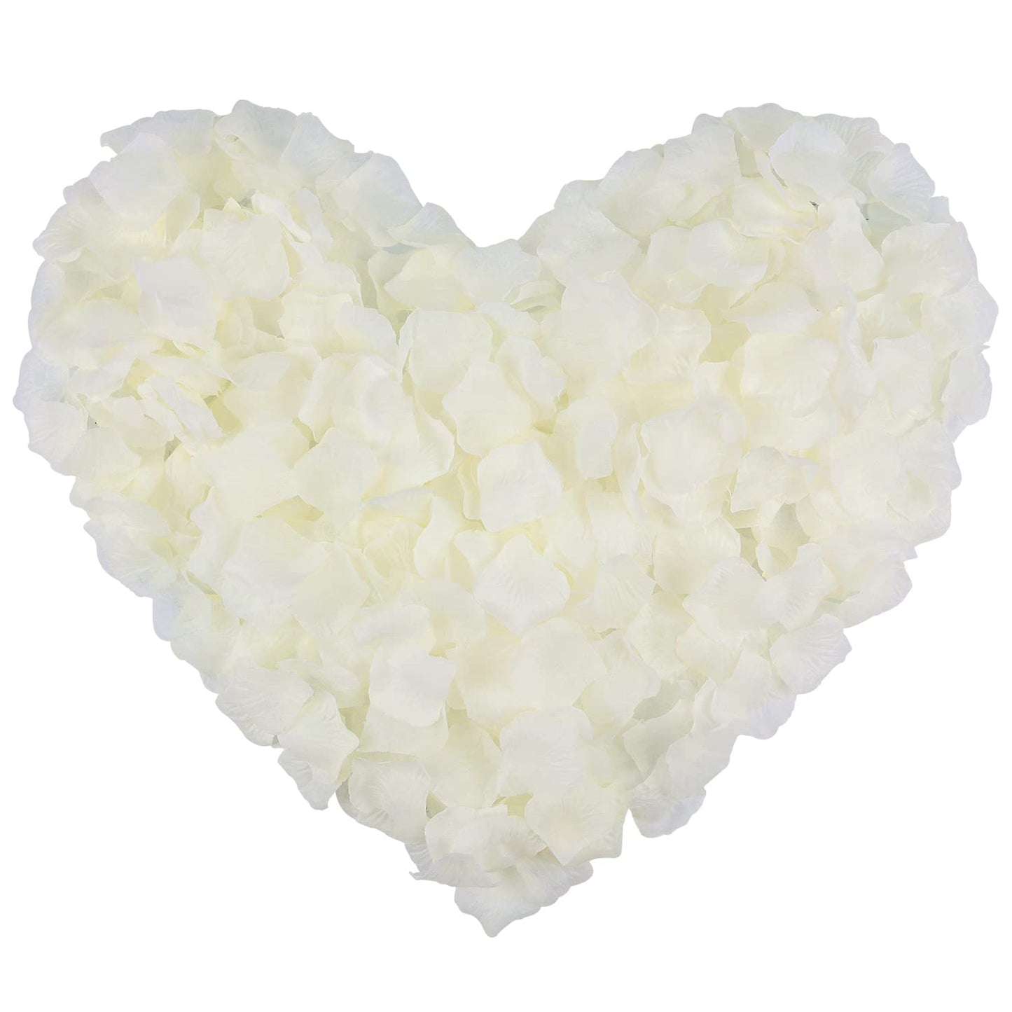 Henzxi 1000 Pcs Rose Petals, Artificial Flower Petals, for Romantic Night, Wedding, Event, Party, Valentine Decor (1000 Pcs, Ivory) BST220