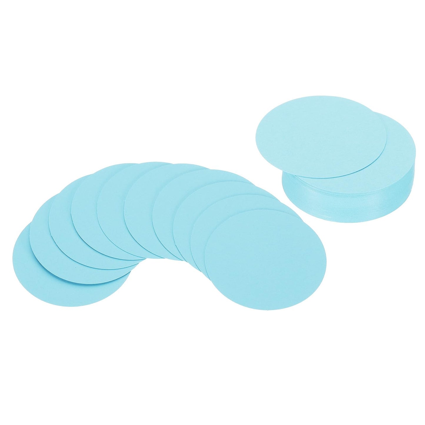 PATIKIL 4inch Circle Card Stock, 50Pcs Round Shape Cutouts Paper Thick Cardstock Coaster for DIY Craft Projects Classroom Bulletin Board Decor, Sky Blue BST326L