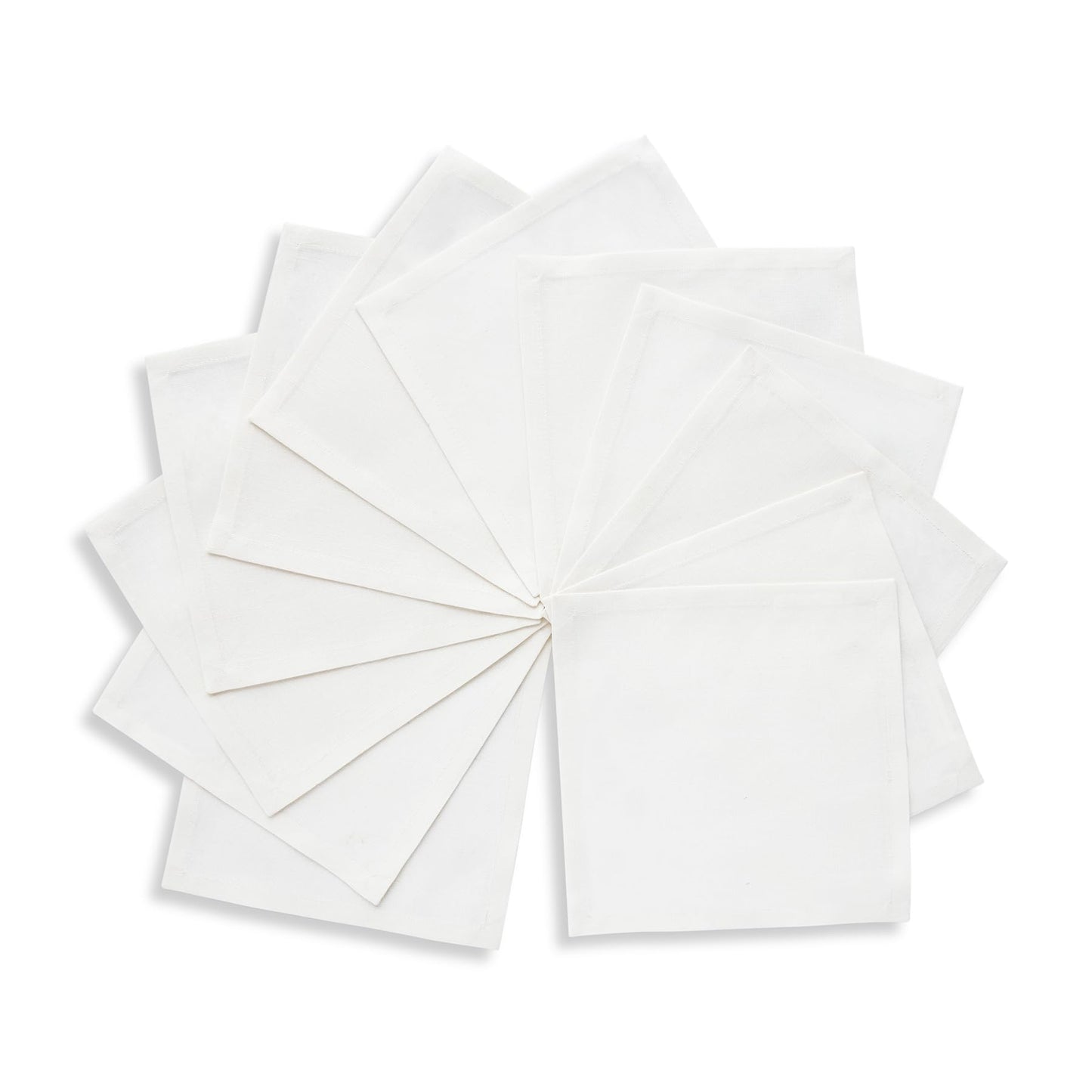 Solino Home Cotton Linen Cocktail Napkins Black, Dru 6 x 6 in, Set of 12 | Small Cloth Napkins for cocktails, coasters and appetizer serving | soft cotton linen weave, artisan crafted | fully washable BST326SOLH