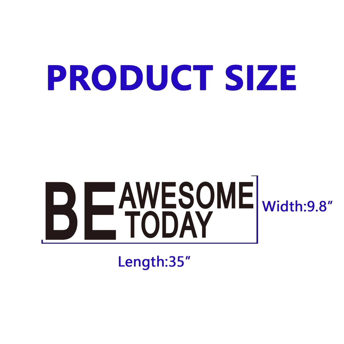 Inspirational Quotes Wall Decals for Gym: Office Motivational Positive Vinyl Art Wall Stickers for Classroom School Bedroom Living Room - Be Awesome Today 35" X 9.8" BST220